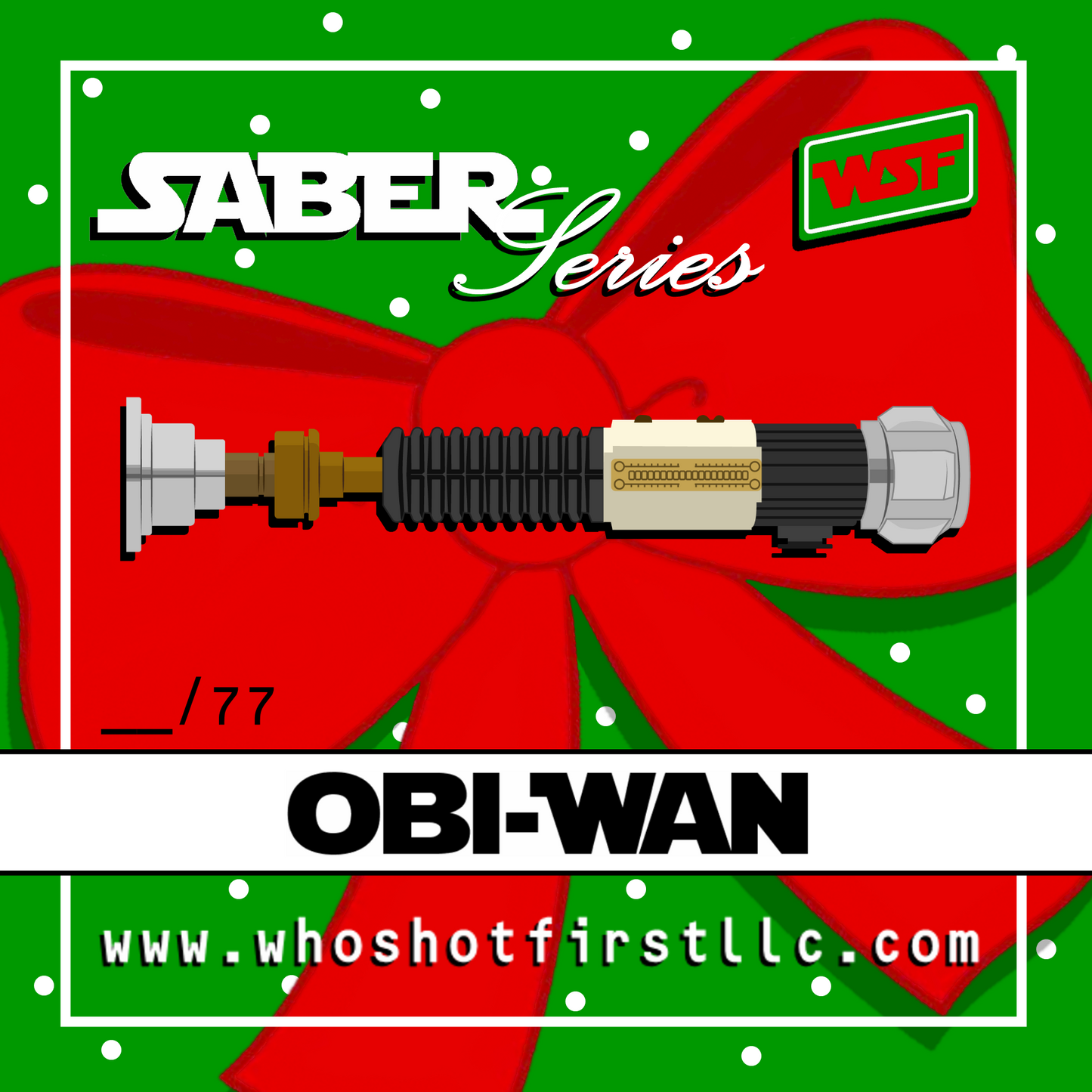 Obi-Wan Holiday Saber - PVC Patch Ornament