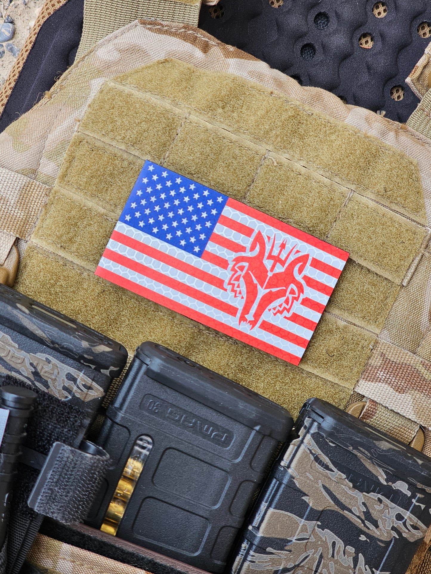 Wolf Team 6 US Flag, IR Reflective