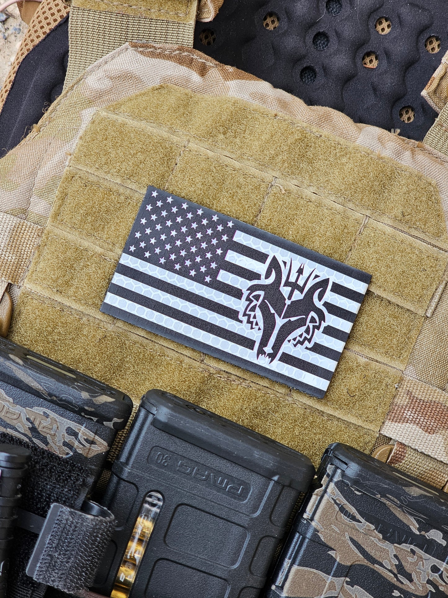 Wolf Team 6 US Flag, IR Reflective