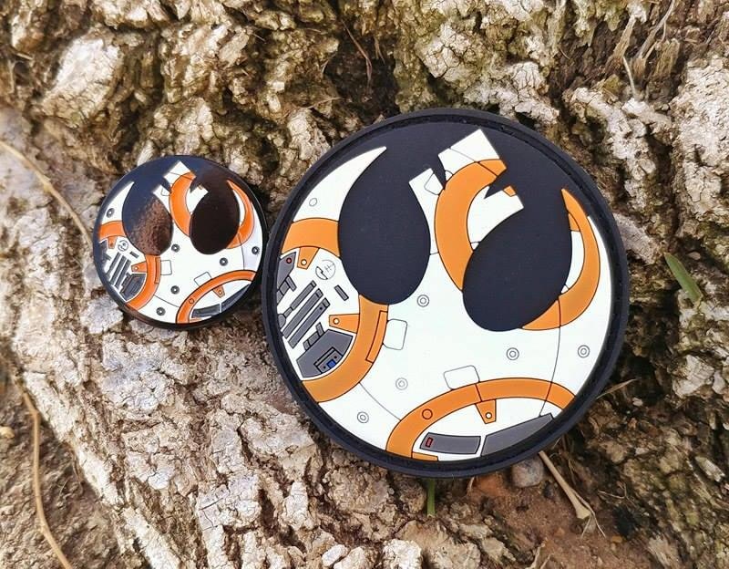 Rebel-8 - Enamel Pin and Tactical PVC Morale Patch BB-8 Droid Star Wars Inspired Disney Gift Idea