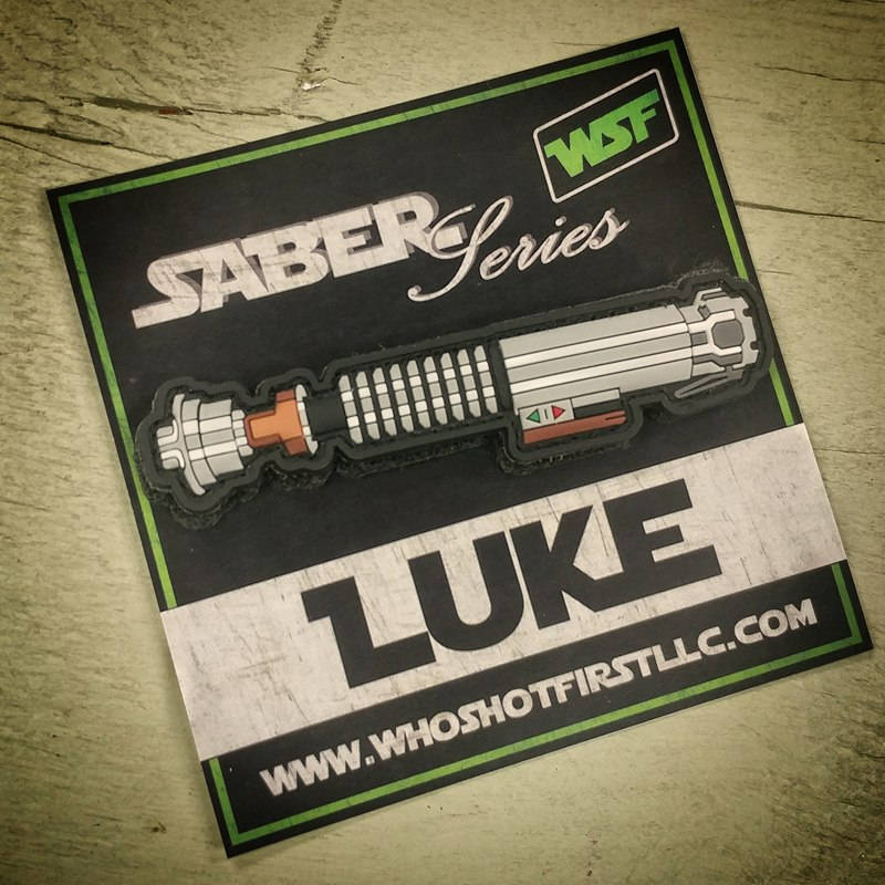 Luke's Lightsaber Hilt - Unique PVC Morale Patch Star Wars Jedi Inspired Gift Hook Backing