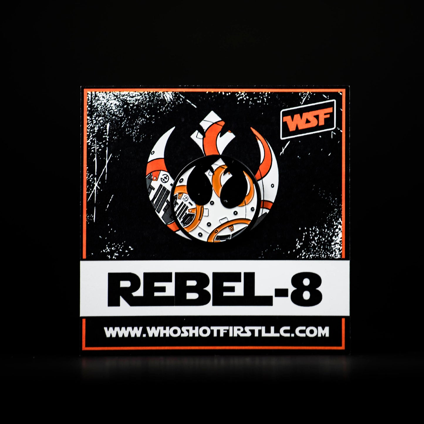 Rebel-8 - Enamel Pin and Tactical PVC Morale Patch BB-8 Droid Star Wars Inspired Disney Gift Idea