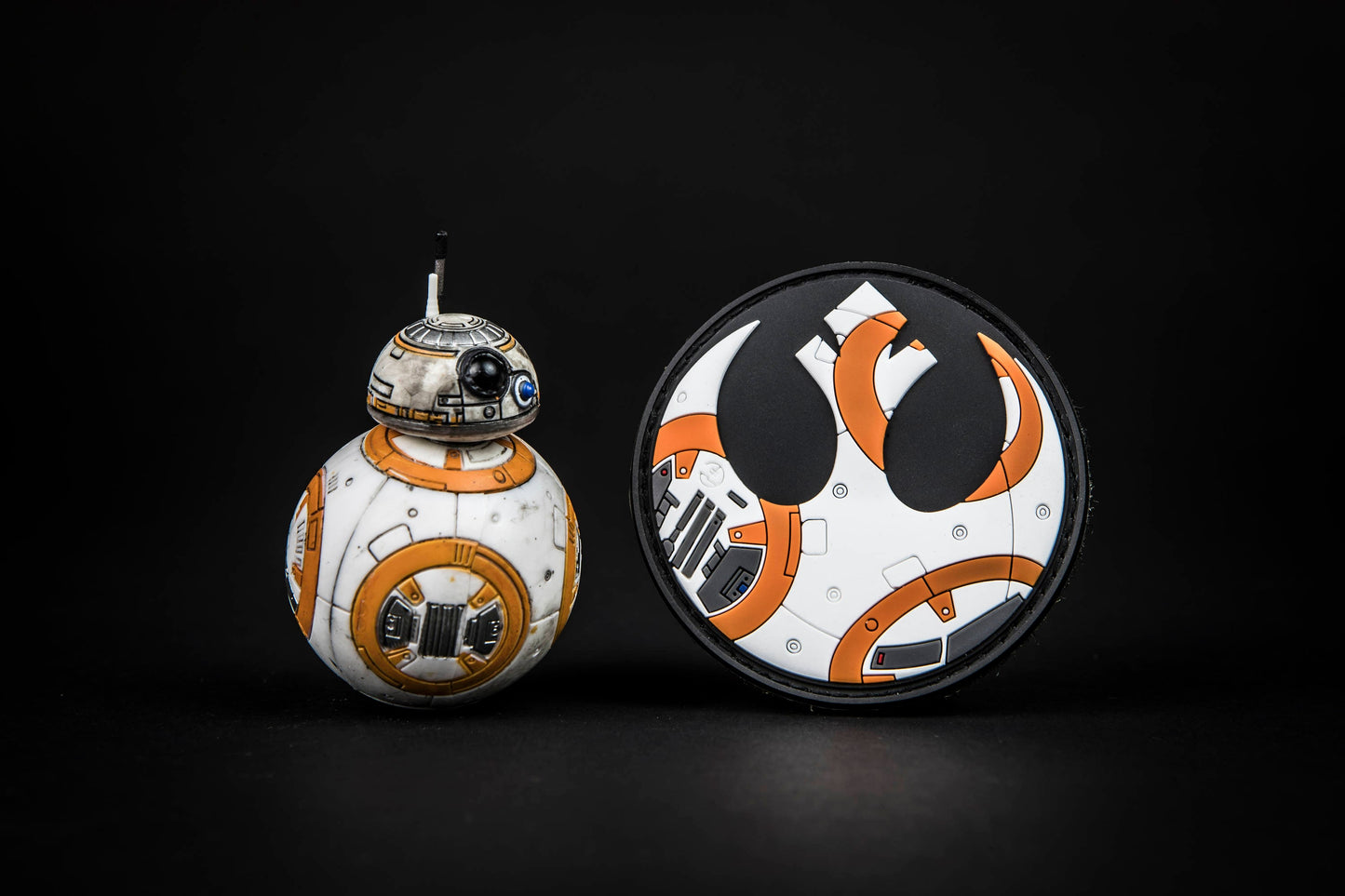 Rebel-8 - Enamel Pin and Tactical PVC Morale Patch BB-8 Droid Star Wars Inspired Disney Gift Idea