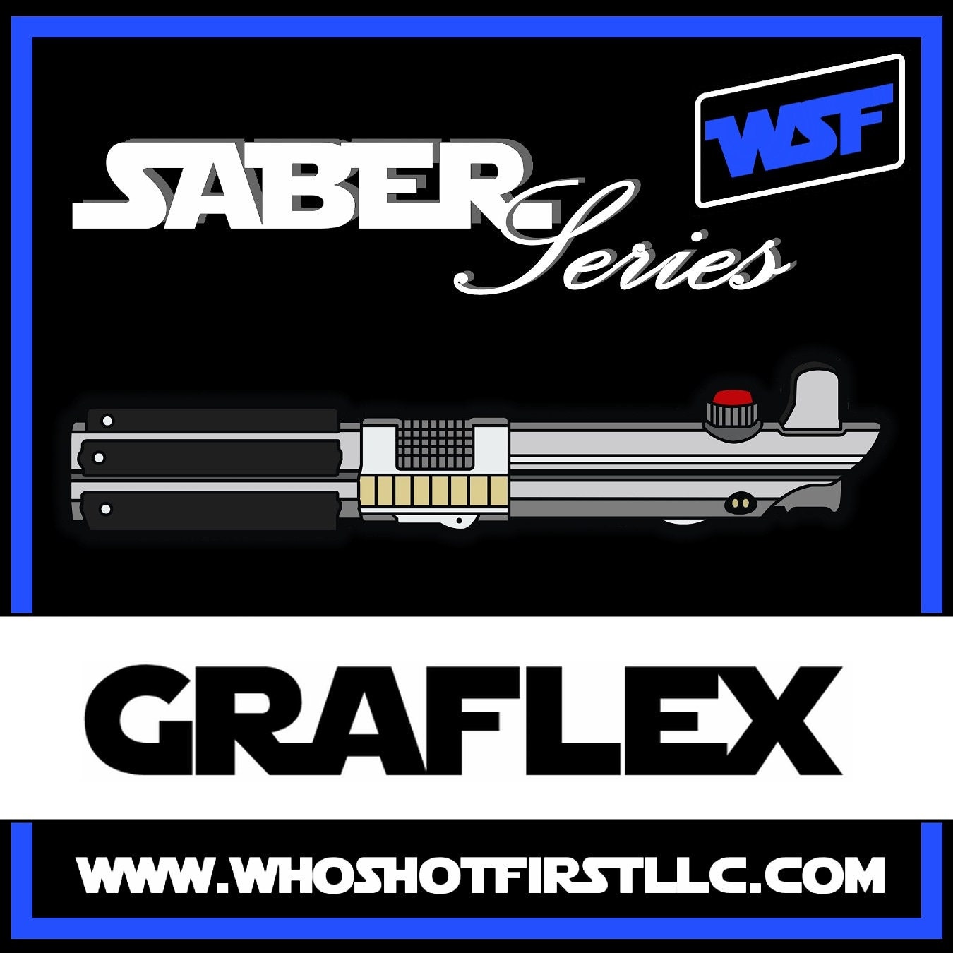 Graflex Lightsaber Hilt - Unique PVC Tactical Morale Patch - Star Wars Inspired Jedi Gift Anakin Luke Rey Hook Backing