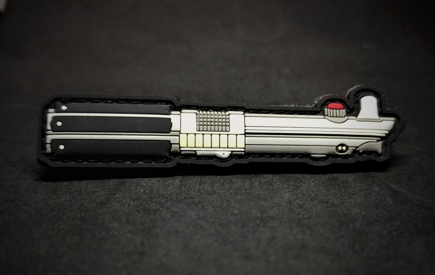 Graflex Lightsaber Hilt - Unique PVC Tactical Morale Patch - Star Wars Inspired Jedi Gift Anakin Luke Rey Hook Backing