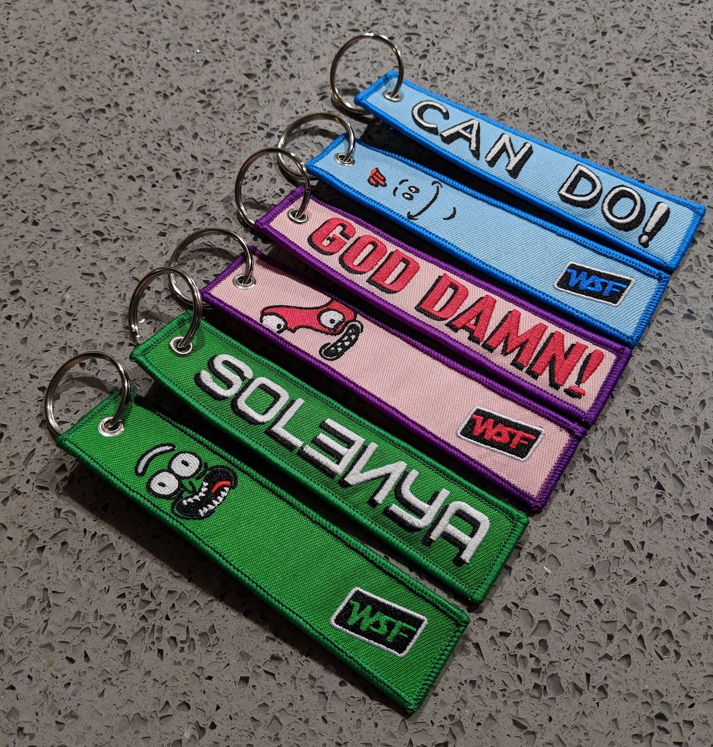 Unique Keychains Luggage Flight Tags Rick and Morty Inspired Travel Gift Idea Mr Meeseeks Noob Noob