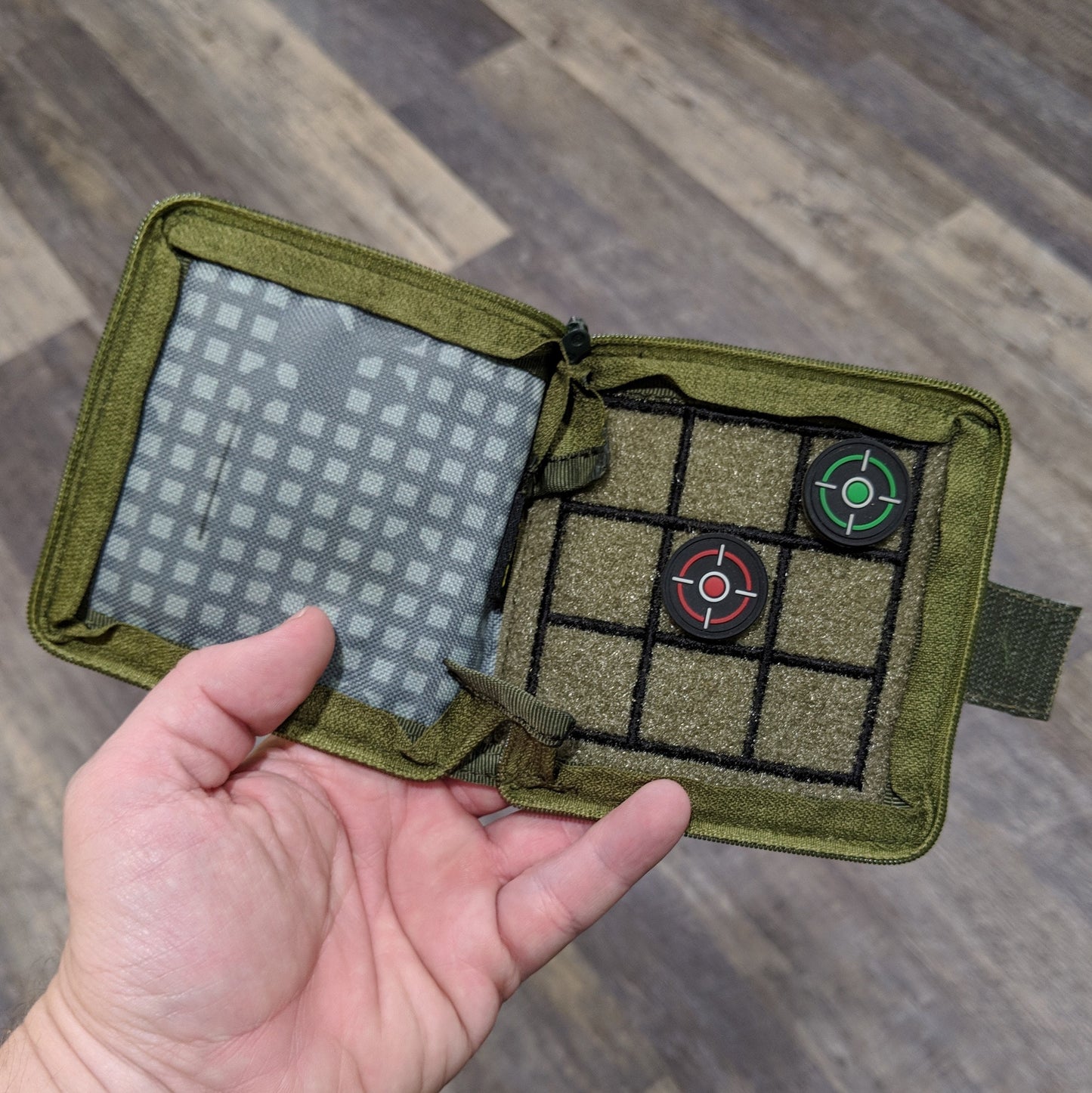 Tic Tactical Toe - Pocket Game - 4"x4" - with Reticle patches
