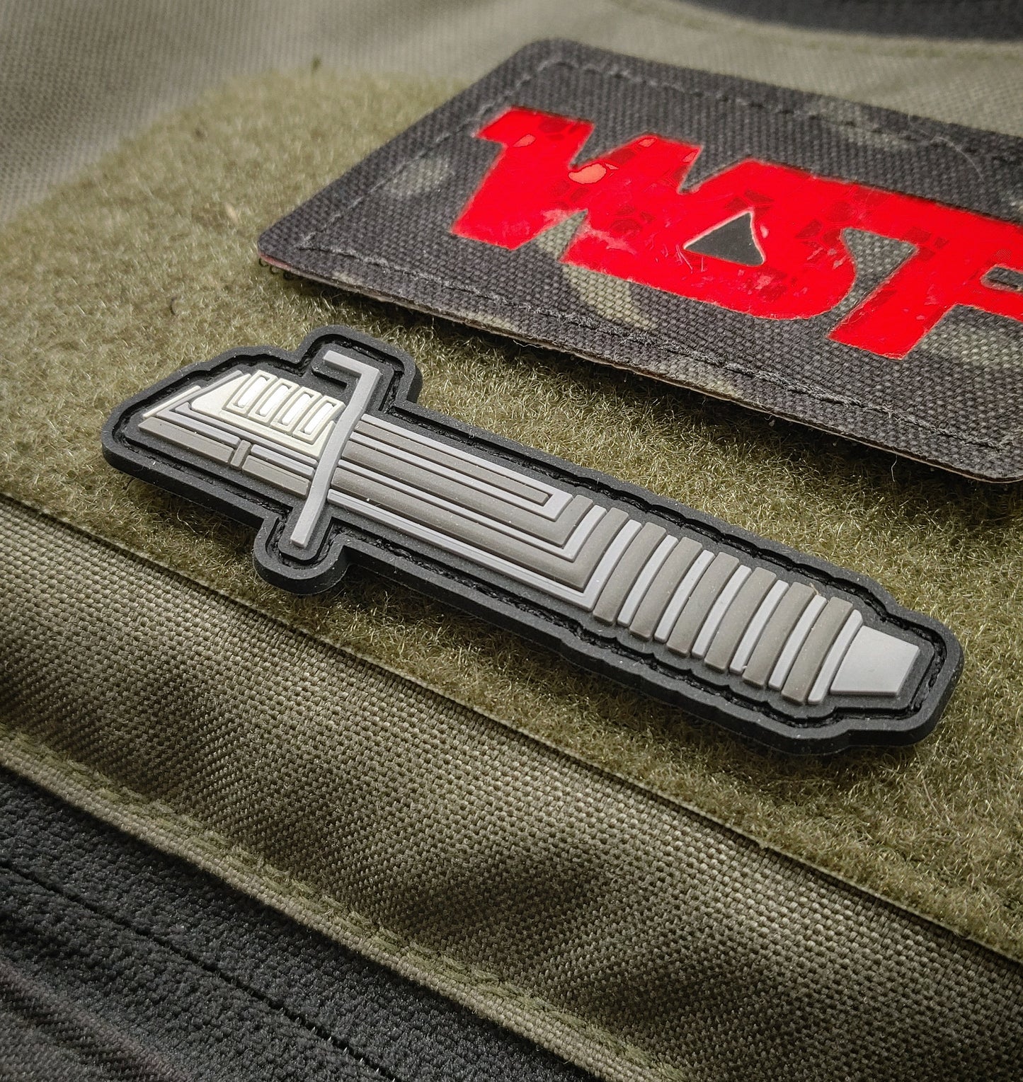 Darksaber Lightsaber Hilt - PVC Tactical Morale patch Mandalorian Jedi Star Wars Gift Bo-katan Din DJarin
