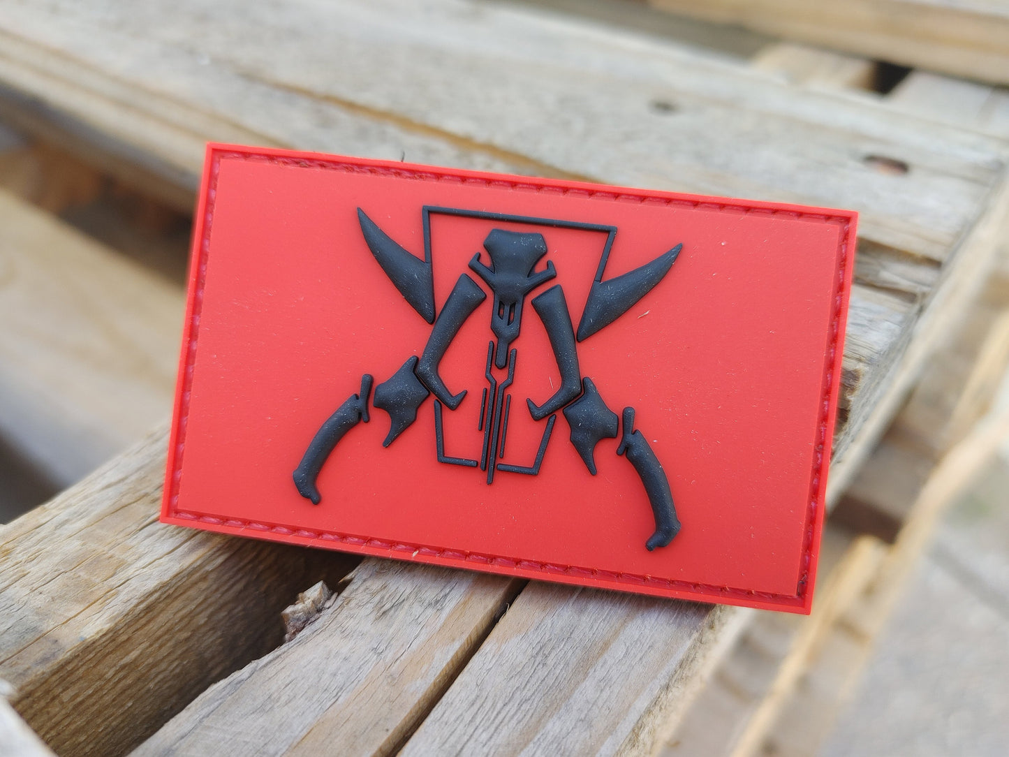 Jolly Mando - Mandalorian Jolly Roger Pirate Flag - Unique PVC Tactical Morale Patch - Star wars inspired Gift Mythosaur