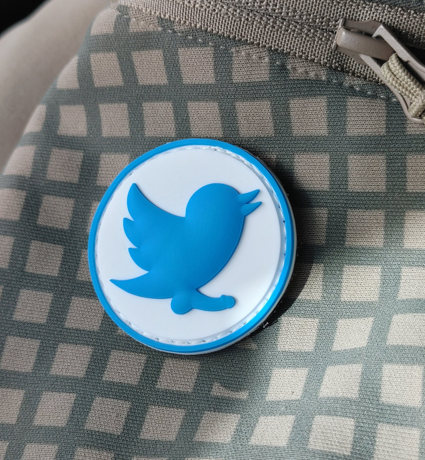 Twitter Parody Logo - Unique PVC Tactical morale patch - Elon Musk Inspired Gift Idea Hook Backing