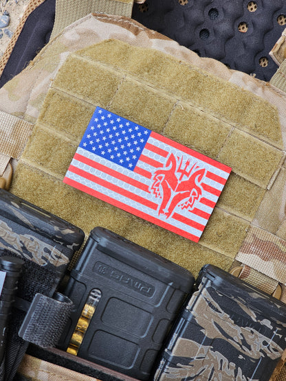 Wolf Team 6 US Flag, IR Reflective