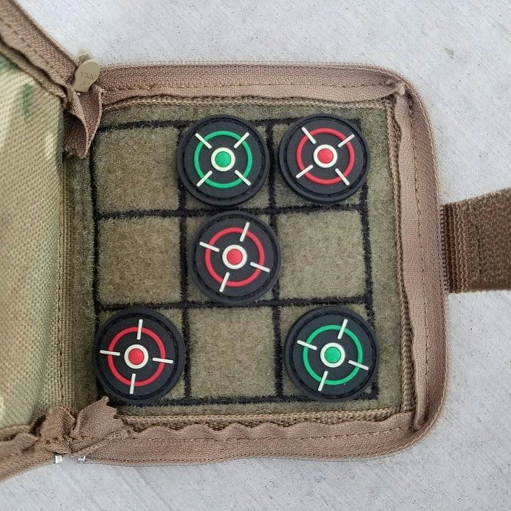 Tic Tactical Toe - Pocket Game - 4"x4" - with Reticle patches