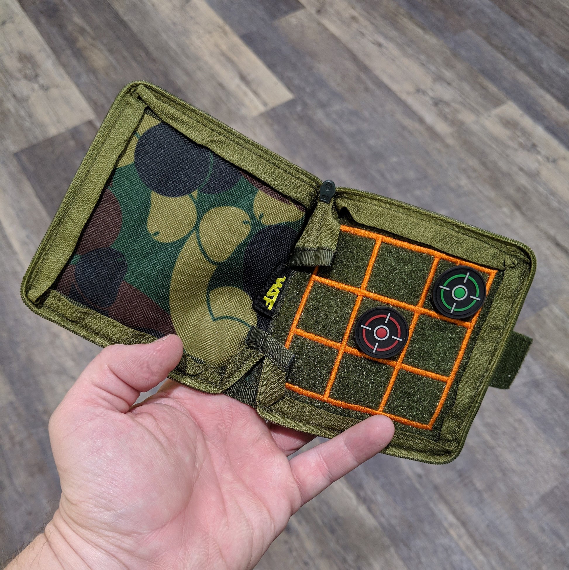 Tic Tactical Toe - Pocket Game - 4"x4" - with Reticle patches