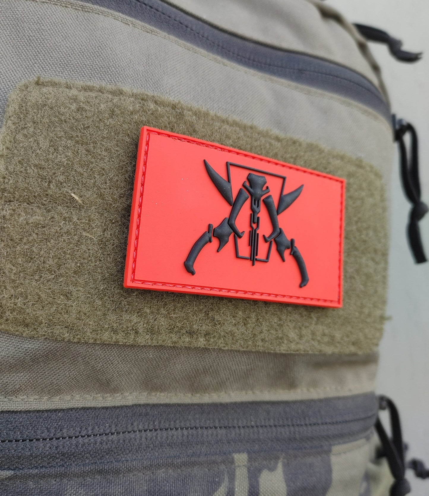 Jolly Mando - Mandalorian Jolly Roger Pirate Flag - Unique PVC Tactical Morale Patch - Star wars inspired Gift Mythosaur
